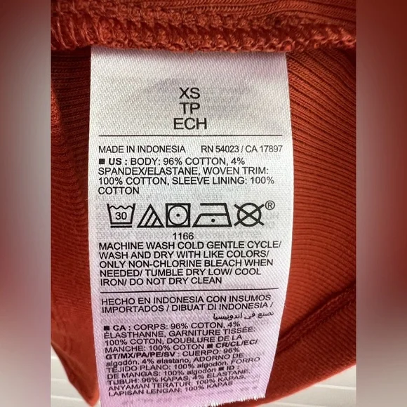 Old Navy Rust Button-Front Puff Sleeve Fall Blouse XSmall - Picture 5 of 8